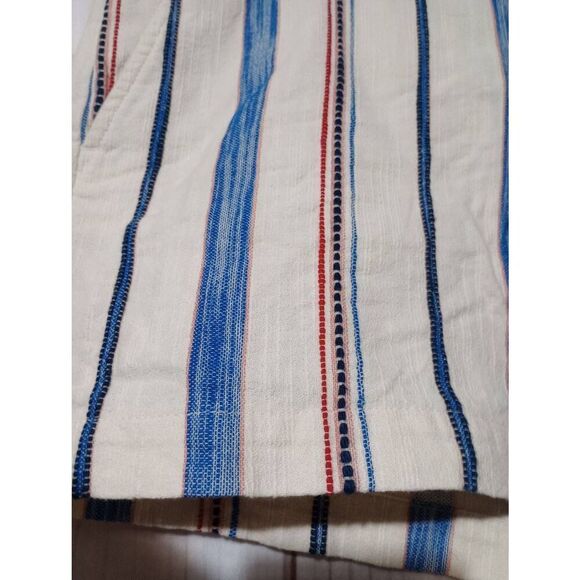 Loft Shorts Ladies 12 Cream Red Blue‎ Chino - Picture 3 of 7